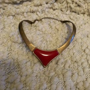 Vintage red / gold necklace